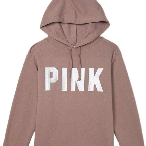 NWOT PINK Victoria's Secret Campus Sweatshirt - Cocoa - Picture 1 of 5